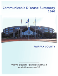 Communicable Disease Summary 2010 FairFax County FairFax County HealtH Department