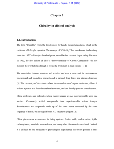 Chapter 1  Chirality in clinical analysis 1.1. Introduction