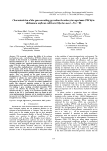 Characteristics of the gene encoding pyrroline-5-carboxylate synthase (P5CS) in Glycine max