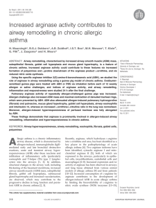 Increased arginase activity contributes to airway remodelling in chronic allergic asthma