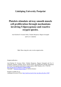 Platelets stimulate airway smooth muscle cell proliferation through mechanisms