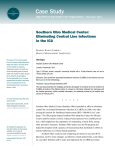 Case Study Southern Ohio Medical Center: Eliminating Central Line Infections in the ICU