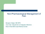 Non-Pharmacological Management of Pain
