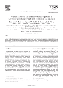 Potential virulence and antimicrobial susceptibility of