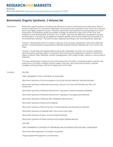 Biomimetic Organic Synthesis. 2 Volume Set Brochure