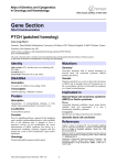 Gene Section PTCH (patched homolog) Atlas of Genetics and Cytogenetics