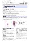 Leukaemia Section t(9;22)(q34;q11) in CML Atlas of Genetics and Cytogenetics