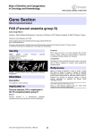 Gene Section FAD (Fanconi anaemia group D) Atlas of Genetics and Cytogenetics
