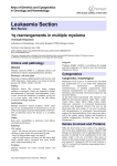 Leukaemia Section 1q rearrangements in multiple myeloma Atlas of Genetics and Cytogenetics