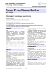 Cancer Prone Disease Section Nijmegen breakage syndrome Atlas of Genetics and Cytogenetics