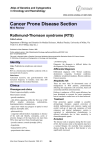Cancer Prone Disease Section Rothmund-Thomson syndrome (RTS) Atlas of Genetics and Cytogenetics