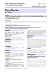 Gene Section PTEN (phosphatase and tensin homolog deleted on chromosome ten)