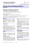 Cancer Prone Disease Section Nijmegen breakage syndrome Atlas of Genetics and Cytogenetics