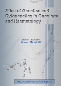 Atlas of Genetics and Cytogenetics in Oncology and Haematology  Scope