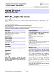 Gene Section MSF (MLL septin-like fusion) Atlas of Genetics and Cytogenetics