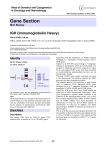 Gene Section IGH (Immunoglobulin Heavy) Atlas of Genetics and Cytogenetics