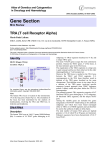 Gene Section TRA (T cell Receptor Alpha) Atlas of Genetics and Cytogenetics