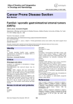 Cancer Prone Disease Section Familial / sporadic gastrointestinal stromal tumors (GISTs)