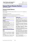 Cancer Prone Disease Section Simpson-Golabi-Behmel Atlas of Genetics and Cytogenetics