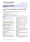 Leukaemia Section Juvenile Chronic Myelogenous Leukemia (JCML) Atlas of Genetics and Cytogenetics
