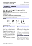 Leukaemia Section del(11q) in non-Hodgkin's lymphoma (NHL) Atlas of Genetics and Cytogenetics