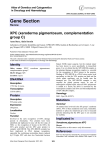 Gene Section XPC (xeroderma pigmentosum, complementation group C) Atlas of Genetics and Cytogenetics