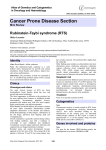 Cancer Prone Disease Section Rubinstein-Taybi syndrome (RTS) Atlas of Genetics and Cytogenetics