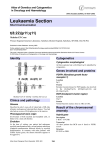 Leukaemia Section t(8;22)(p11;q11) Atlas of Genetics and Cytogenetics in Oncology and Haematology