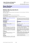 Gene Section RECQL5 (RecQ protein-like 5) Atlas of Genetics and Cytogenetics