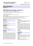 Gene Section NBN (Nijmegen breakage syndrome 1) Atlas of Genetics and Cytogenetics