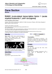 Gene Section myeloid leukemia 1; aml1 oncogene)) Atlas of Genetics and Cytogenetics