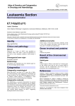 Leukaemia Section t(7;14)(q22;q11) Atlas of Genetics and Cytogenetics in Oncology and Haematology