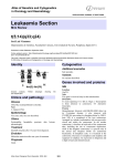 Leukaemia Section t(5;14)(q33;q24) Atlas of Genetics and Cytogenetics in Oncology and Haematology