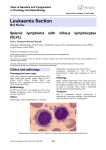 Leukaemia Section Splenic  lymphoma  with  villous  lymphocytes (SLVL)