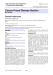 Cancer Prone Disease Section Familial melanoma Atlas of Genetics and Cytogenetics