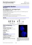 Leukaemia Section t(7;12)(q34;p13), t(12;14)(p13;q11) Atlas of Genetics and Cytogenetics in Oncology and Haematology
