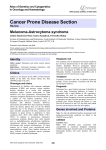 Cancer Prone Disease Section Melanoma-Astrocytoma syndrome Atlas of Genetics and Cytogenetics