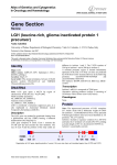 Gene Section LGI1 (leucine-rich, glioma inactivated protein 1 precursor)