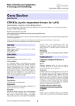 Gene Section CDKN2a (cyclin dependent kinase 2a / p16)