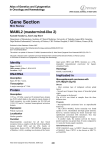 Gene Section MAML2 (mastermind-like 2) Atlas of Genetics and Cytogenetics