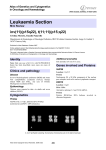 Leukaemia Section inv(11)(p15q22), t(11;11)(p15;q22) Atlas of Genetics and Cytogenetics in Oncology and Haematology