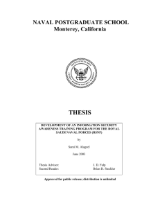 THESIS NAVAL POSTGRADUATE SCHOOL Monterey, California