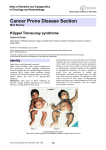 Cancer Prone Disease Section Klippel Trenaunay syndrome Atlas of Genetics and Cytogenetics