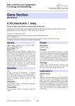 Gene Section IL1B (interleukin 1, beta) Atlas of Genetics and Cytogenetics