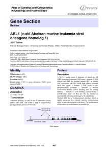 Gene Section ABL1 (v-abl Abelson murine leukemia viral oncogene homolog 1)