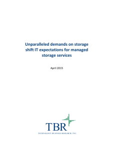 TBR  Unparalleled demands on storage shift IT expectations for managed
