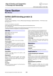 Gene Section GATA2 (GATA binding protein 2) Atlas of Genetics and Cytogenetics