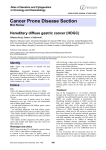 Cancer Prone Disease Section Hereditary diffuse gastric cancer (HDGC)