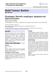 Solid Tumour Section Esophagus: Barrett's esophagus, dysplasia and adenocarcinoma