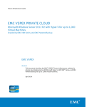 EMC VSPEX PRIVATE CLOUD Virtual Machines EMC VSPEX